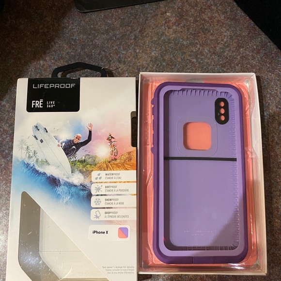 Iphone X Lifeproof Purple Case - Picture 3 of 3